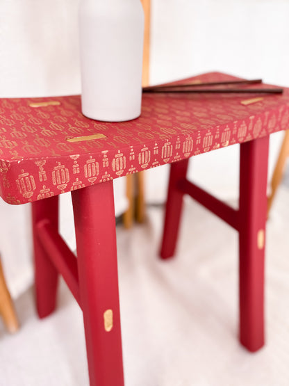 Red Lantern Stool